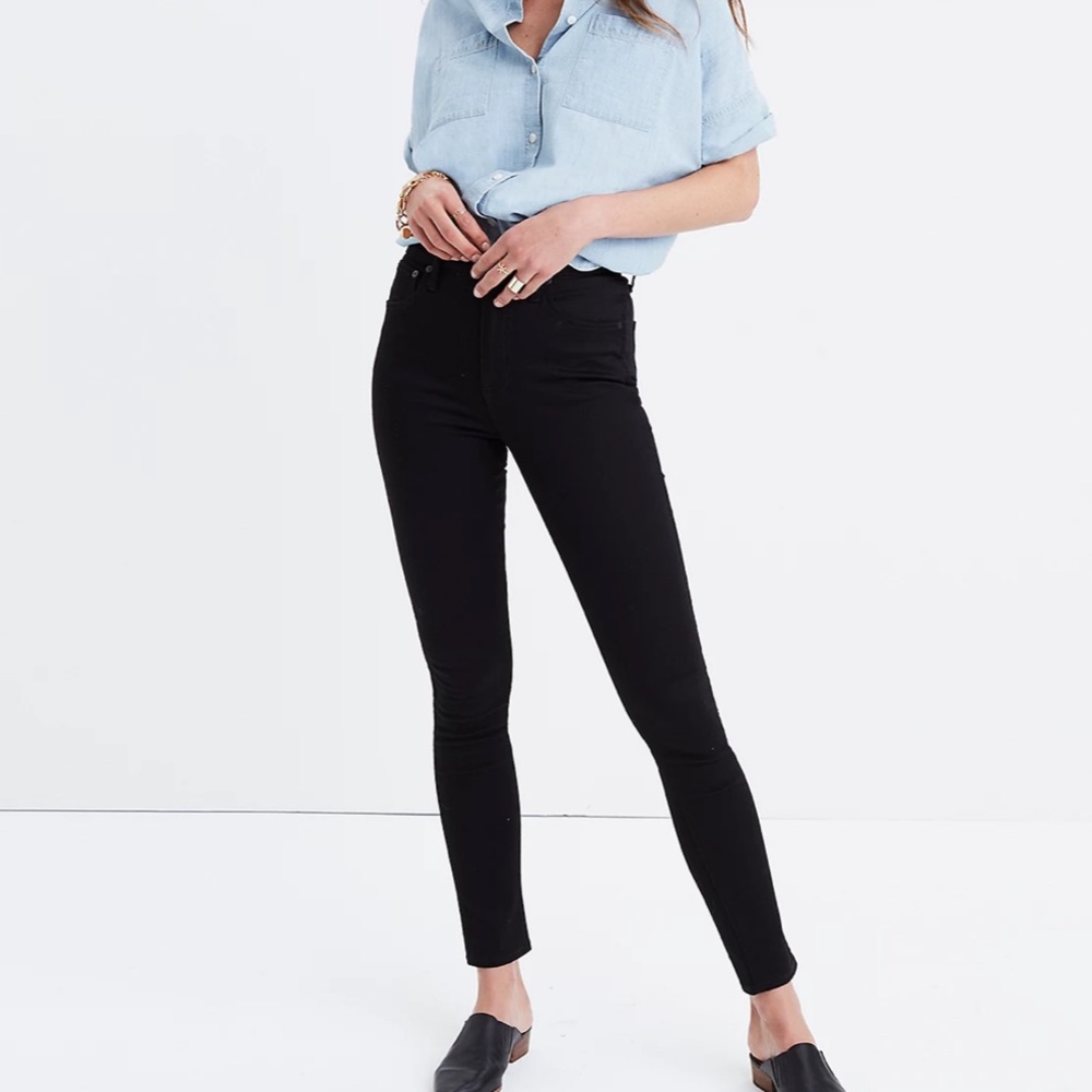 High-Rise Black Skinny Jeans